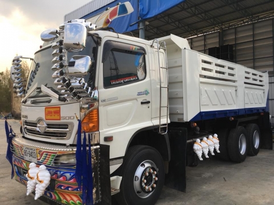 Hino 320 แรง ปี 49 แม่เดี่ยวกระบะดัมพ์สามมิตร มีระบบลากพ่วง พร้อมใช้งานค่ะ