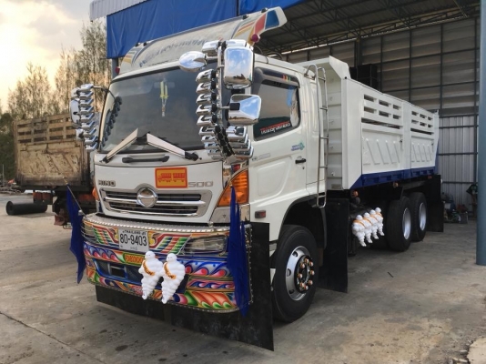 Hino 320 แรง ปี 49 แม่เดี่ยวกระบะดัมพ์สามมิตร มีระบบลากพ่วง พร้อมใช้งานค่ะ