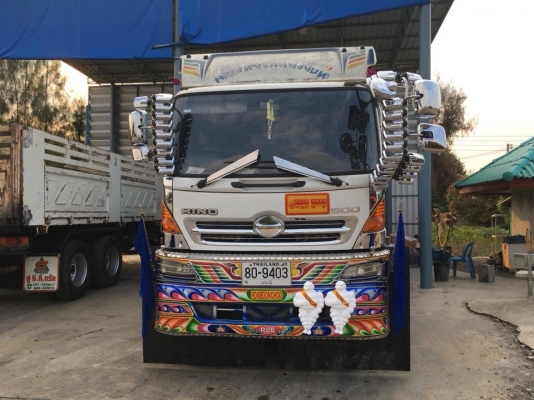Hino 320 แรง ปี 49 แม่เดี่ยวกระบะดัมพ์สามมิตร มีระบบลากพ่วง พร้อมใช้งานค่ะ