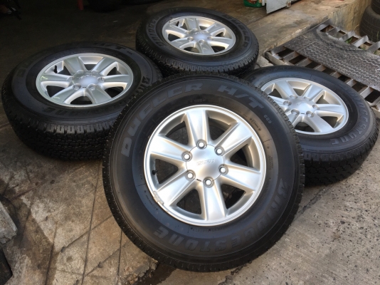 ล้อแม็ก ISUZU D-Max All New ขอบ 16 พร้อมยาง Bridgestone 245-70-16 ปลายปี 15 แม็กสวย ดอกยางหนา