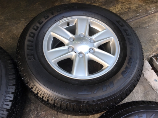 ล้อแม็ก ISUZU D-Max All New ขอบ 16 พร้อมยาง Bridgestone 245-70-16 ปลายปี 15 แม็กสวย ดอกยางหนา