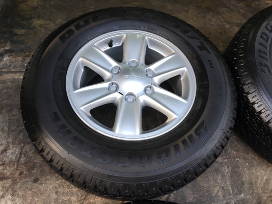 ล้อแม็ก ISUZU D-Max All New ขอบ 16 พร้อมยาง Bridgestone 245-70-16 ปลายปี 15 แม็กสวย ดอกยางหนา