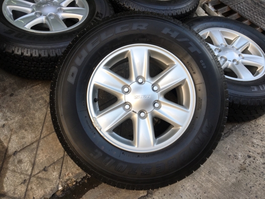 ล้อแม็ก ISUZU D-Max All New ขอบ 16 พร้อมยาง Bridgestone 245-70-16 ปลายปี 15 แม็กสวย ดอกยางหนา