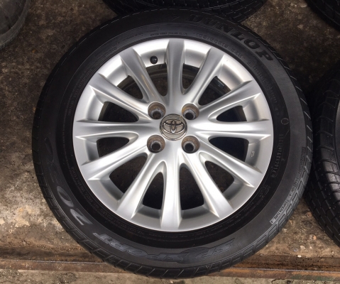ล้อแม็ก Toyota Vios รุ่น12ก้าน ขอบ 15 พร้อมยาง Dunlop 185-60-15 ปี 14