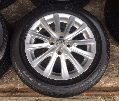 ล้อแม็ก Toyota Vios รุ่น12ก้าน ขอบ 15 พร้อมยาง Dunlop 185-60-15 ปี 14