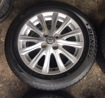 ล้อแม็ก Toyota Vios รุ่น12ก้าน ขอบ 15 พร้อมยาง Dunlop 185-60-15 ปี 14
