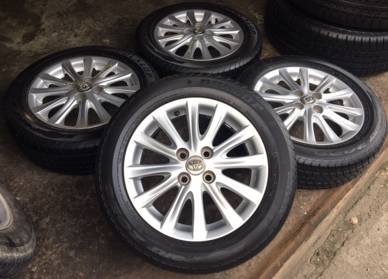 ล้อแม็ก Toyota Vios รุ่น12ก้าน ขอบ 15 พร้อมยาง Dunlop 185-60-15 ปี 14