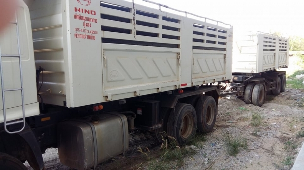 พ่วง 22 ล้อ HINO FM2P 380 แรง ปี 55 กระบะเหล็กหิน ทราย - ดั้ม สามมิตรแท้ ไมล์ 660,000 กม. สภาพสวย พร้อมโอน