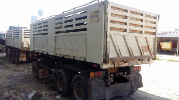 พ่วง 22 ล้อ HINO FM2P 380 แรง ปี 55 กระบะเหล็กหิน ทราย - ดั้ม สามมิตรแท้ ไมล์ 660,000 กม. สภาพสวย พร้อมโอน