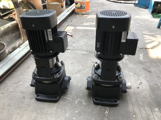 ขายปั้มน้ำแบบตั้งแรงดันสูง Groundfos 0.5HP. 380V สภาพสวย หมุนนิ่ม พร้อมใช้งาน มี 2ตัวครับ