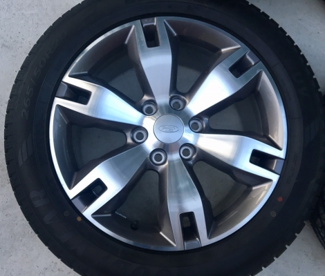 ล้อแม็กป้ายแดง Ford Everest ขอบ20 พร้อมยางป้ายแดง Goodyear 265-50-20 ปี 17 สวยกริ๊บ เส้นสีชัดๆทุกเส้น