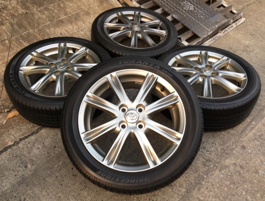 ล้อแม็ก Toyota Vios ตัวท็อป ขอบ 16 สีรมดำ พร้อมยาง Bridgestone 195-50-16 ปี13