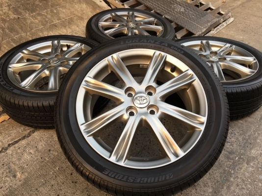 ล้อแม็ก Toyota Vios ตัวท็อป ขอบ 16 สีรมดำ พร้อมยาง Bridgestone 195-50-16 ปี13