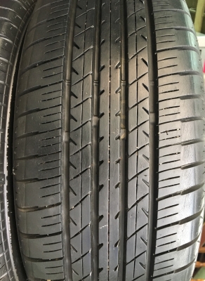 ล้อแม็ก Toyota Vios ตัวท็อป ขอบ 16 สีรมดำ พร้อมยาง Bridgestone 195-50-16 ปี13