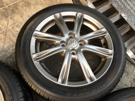 ล้อแม็ก Toyota Vios ตัวท็อป ขอบ 16 สีรมดำ พร้อมยาง Bridgestone 195-50-16 ปี13