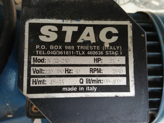 ปั๊มน้ำSTAC ขนาด2นิ้ว 2แรงครึ่ง 3สาย ปั๊มน้ำSTAC ขนาด2นิ้ว 2แรงครึ่ง 3สาย