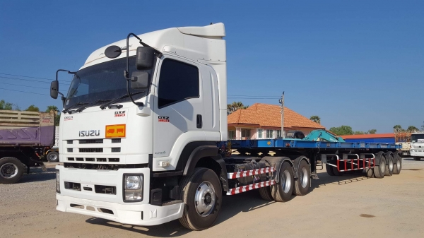 ขาย หัวลาก ISUZU 360 แรงม้า ปี 56 พร้อมหางพ่วงพื้นเรียบ 3 เพลา ปี 58 สภาพสวยพร้อมใช้งาน พร้อมแยกขายห