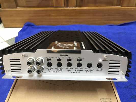 ++ขายเพาเวอร์แอมป์คลาสAB -4CHยี่ห้อ MA ขนาด1,200วัตต์รุ่นM483IX มือสองสภาพสวยๆ++.