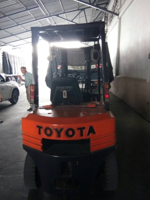 +++ ขายโฟล์คลิฟท์  TOYOTA 5FD25  ขนาด 2.5  ตัน  เครื่องยนต์ดีเซล  เสา 3  เมตร  เกียร์ธรรมดา  ยางตันครับ