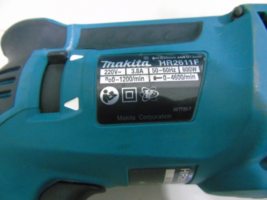 สว่านโรตารี่ Makita ของแท้ 3 ระบบ 26มม. MAKITA HR2611F ระบบ AVT สภาพใหม่ พร้อมใช้งาน สว่านโรตารี่ Makita ของแท้ 3 ระบบ 26มม. MAKITA HR2611F ระบบ AVT สภาพใหม่ พร้อมใช้งาน