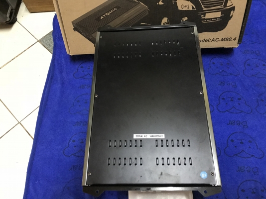 ++ขายเพาเวอร์แอมป์แบบ4CH ยี่ห้อ ATOMIC สภาพดีมากๆยกกล่อง++