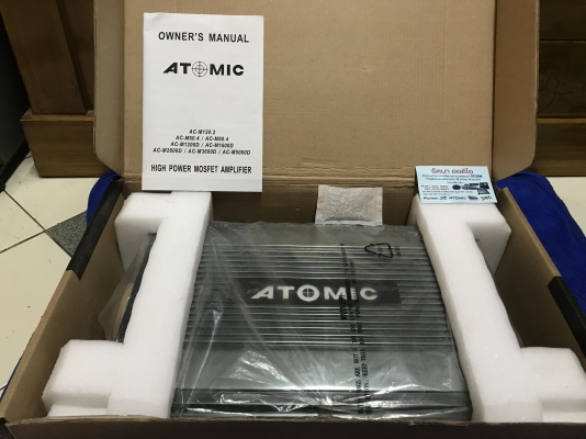 ++ขายเพาเวอร์แอมป์แบบ4CH ยี่ห้อ ATOMIC สภาพดีมากๆยกกล่อง++