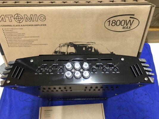 ++ขายเพาเวอร์แอมป์แบบ4CH ยี่ห้อ ATOMIC สภาพดีมากๆยกกล่อง++