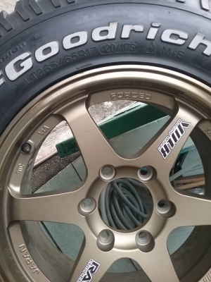 เศษล้ออะไหล่ TE37 + BF KO1 USA. 265-65-17 สวยๆ 1วง