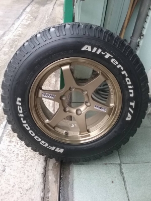 เศษล้ออะไหล่ TE37 + BF KO1 USA. 265-65-17 สวยๆ 1วง