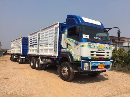 Isuzu 360 ปลาย ปี 56 กระบะเหล็กไม่ดั้ม MaxP อยุธยา ล้อลูกยกได้เป็นแหนบ ใส่ได้ 33 ตัน ยางดี สภาพเดิมๆ