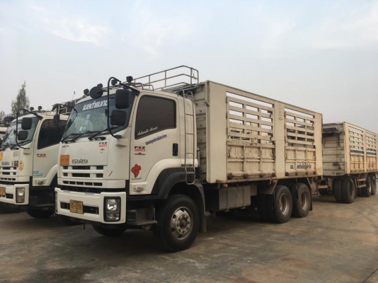 Isuzu 360 แรง ปี 56 ไม่ดัมพ์กระบะสามมิตร ไมล์น้อย ยางดี หัวสวยเดิมๆบางๆ มี4พ่วง สภาพพร้อมใช้งาน ใส่ของได้ 32.60 ตัน