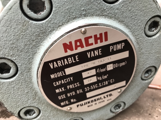 ขายหัวปั้มน้ำมันไฮโดรลิค Nachi Variable vane pump Made in Japan สภาพสวยถอดจากเครื่อง พร้อมใช้งาน ขายหัวปั้มน้ำมันไฮโดรลิค Nachi Variable vane pump Made in Japan สภาพสวยถอดจากเครื่อง พร้อมใช้งาน