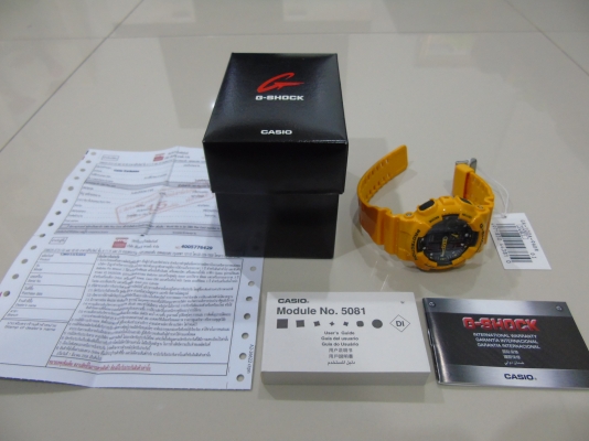 นาฬิกา CASIO G-shock รุ่น GA-100A-9ADR ของแท้ สีเหลือง ของใหม่ ส่งฟรี นาฬิกา CASIO G-shock รุ่น GA-100A-9ADR ของแท้ สีเหลือง ของใหม่ ส่งฟรี