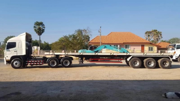 ขาย หัวลาก HINO MEGA 344 แรงม้า ปี 51 หางพื้นเรียบสามมิตรสามเพลา ปี 56 สภาพสวยพร้อมใช้งาน เอกสารพร้อ