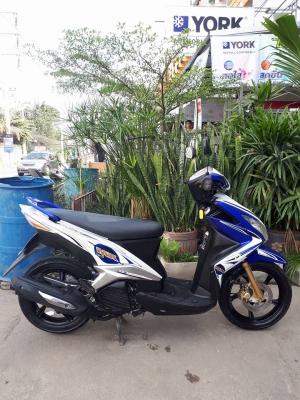 ยามาฮ่า มีโอ 125 สีน้ำเงินขาว (ล้อแม็กซ์แท้) ปี 2554 รถเท่ห์หล่อมีสไตล์