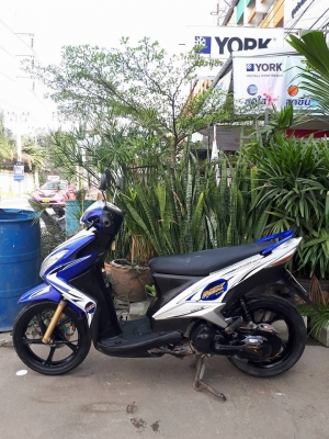 ยามาฮ่า มีโอ 125 สีน้ำเงินขาว (ล้อแม็กซ์แท้) ปี 2554 รถเท่ห์หล่อมีสไตล์