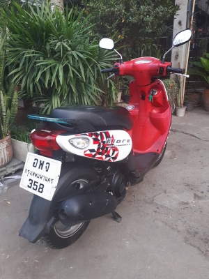 Yamaha Fiore ปี 2555 สีขาวแดงดำ สีสันสวยน่ารักสดใส ขับดีประหยัดน้ำมัน