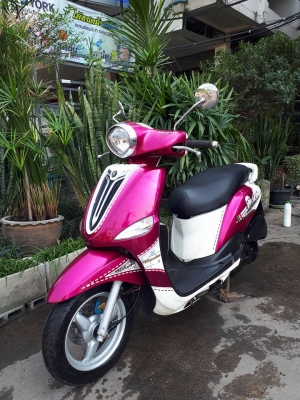 Yamaha Filano ปี 2555 สีชมพูขาว สวยคลาสิค ขับนุ่มนวลมากๆ
