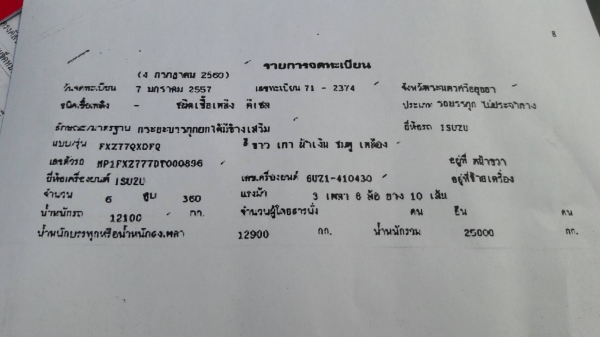 10 ล้อ 2 เพลา FXZ 360 ปี57 ไมล์ 210,000 กม. กระบะมิเนียม - ดั้ม อิทธิพร มีระบบลากพ่วง  ราคา 2.15 ล้าน 10 ล้อ 2 เพลา FXZ 360 ปี57 ไมล์ 210,000 กม. กระบะมิเนียม - ดั้ม อิทธิพร มีระบบลากพ่วง  ราคา 2.15 ล้าน