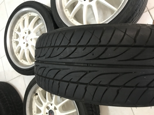 แม็ก 17x7.0 Et42 ขายตามสภาพ ไม่มีซ่อม ครับ ขายพร้อมยาง 205/40R17 ปี 12 ยกชุด 4500 พร้อมใช้ ID line T