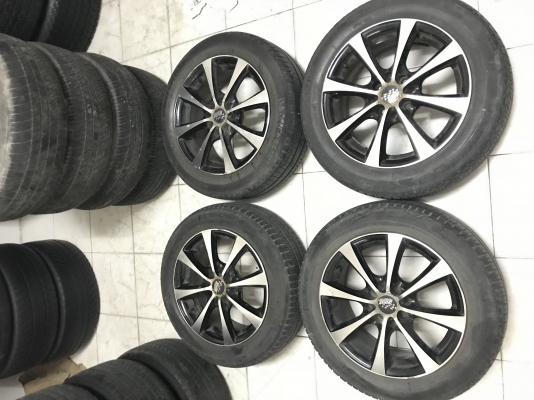 ล้อขอบ15กว้าง6.5 Et38 ไม่ซ่อมไม่ดุ้งสีเดิมๆ แถมยางชุด มิชลิน185/60/15ปี13ดอกยังใช้ได้ ขายยกชุด. 4800