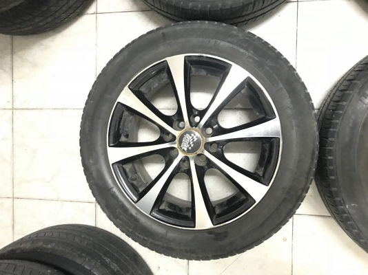 ล้อขอบ15กว้าง6.5 Et38 ไม่ซ่อมไม่ดุ้งสีเดิมๆ แถมยางชุด มิชลิน185/60/15ปี13ดอกยังใช้ได้ ขายยกชุด. 4800