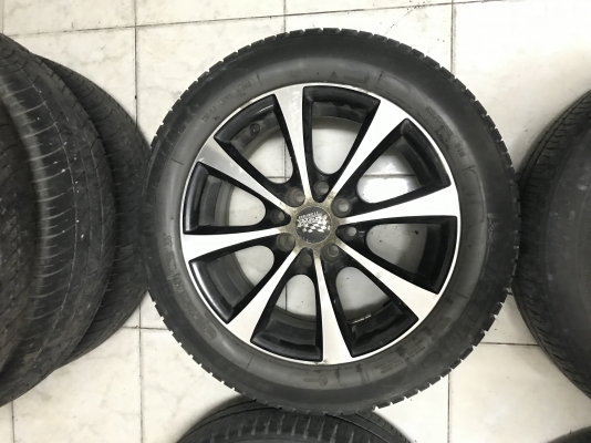 ล้อขอบ15กว้าง6.5 Et38 ไม่ซ่อมไม่ดุ้งสีเดิมๆ แถมยางชุด มิชลิน185/60/15ปี13ดอกยังใช้ได้ ขายยกชุด. 4800