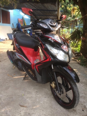 YAMAHA Mio125 ตัวTOPล้อMAXแท้ สีดำ-แดง สวยๆ