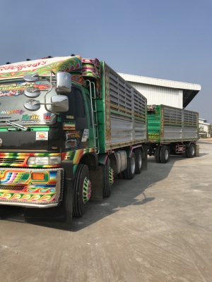 พ่วง 20 ล้อ ฮีโน่ 3M ปี 38  240 แรง M10C เครื่องเดิมมีเทอร์โบ เกียร์อิตั้น กระบะเหล็ก - ดั้ม แม่- ลูก ตัวแม่ 12ล้อ ลงเล่มแล้ว - ลูก 2 คาน ยางเต็มทุกเส้น