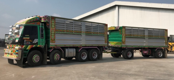 พ่วง 20 ล้อ ฮีโน่ 3M ปี 38  240 แรง M10C เครื่องเดิมมีเทอร์โบ เกียร์อิตั้น กระบะเหล็ก - ดั้ม แม่- ลูก ตัวแม่ 12ล้อ ลงเล่มแล้ว - ลูก 2 คาน ยางเต็มทุกเส้น