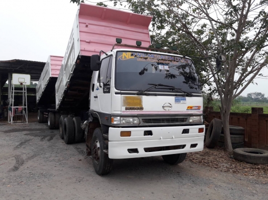 Hino 1J สมอทอง ปี 45 เครื่อง 260 แรง แม่ลูกดัมพ์สามมิตร พร้อมใช้งาน