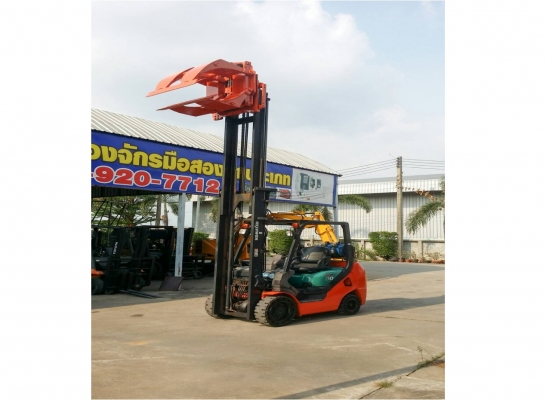 โฟล์คลิฟท์งาหนีบ คีบถังได้ (ROLL CLAMP) มือสองญี่ปุ่น KOMATSU3ตัน รุ่น16 เสา4เมตร ชมเครื่องจักร โฟล์คลิฟท์ รอก นับ1,000รายการจากญี่ปุ่นwww.paholgroup.com