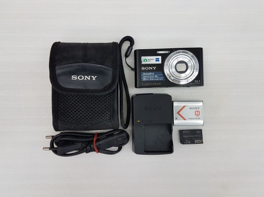 กล้องดิจิตอล Sony รุ่น DSC-W320 สีดำ 14.1 ล้านพิกเซล มีชาร์ท ซอง เมม 2 GB ส่งฟรี