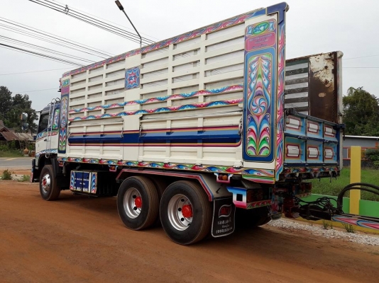 Hino 344 แรง ปี 55 เฟืองเร็ว รถพ่วงแม่ลูกกระบะดัมพ์เหล็อคอกเกษตร ลูก 3 เพลาแท้ ยาว 7 เมตร บรรทุกได้ 30 ตัน ทะเบียนพร้อม